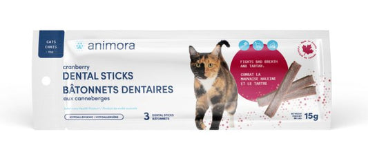 Animora Cranberry Dental Sticks For Cats, up to 6kg - 3 pcs - 15g