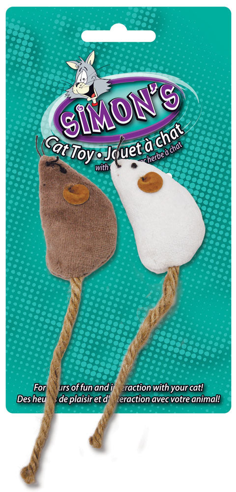 Simon's Burlap Tail Mice 2 pk