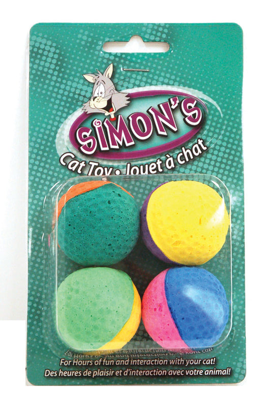 Simons Two Tone Sponge Ball 4pk