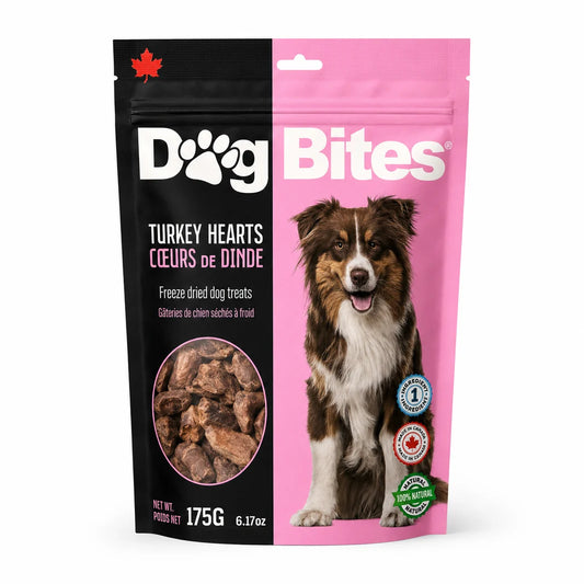 Dog Bites Turkey Hearts - Freeze Dried