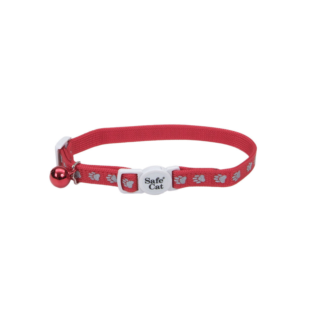 Coastal Safe Cat Fashion Adjustable Breakaway Collar Red Paws