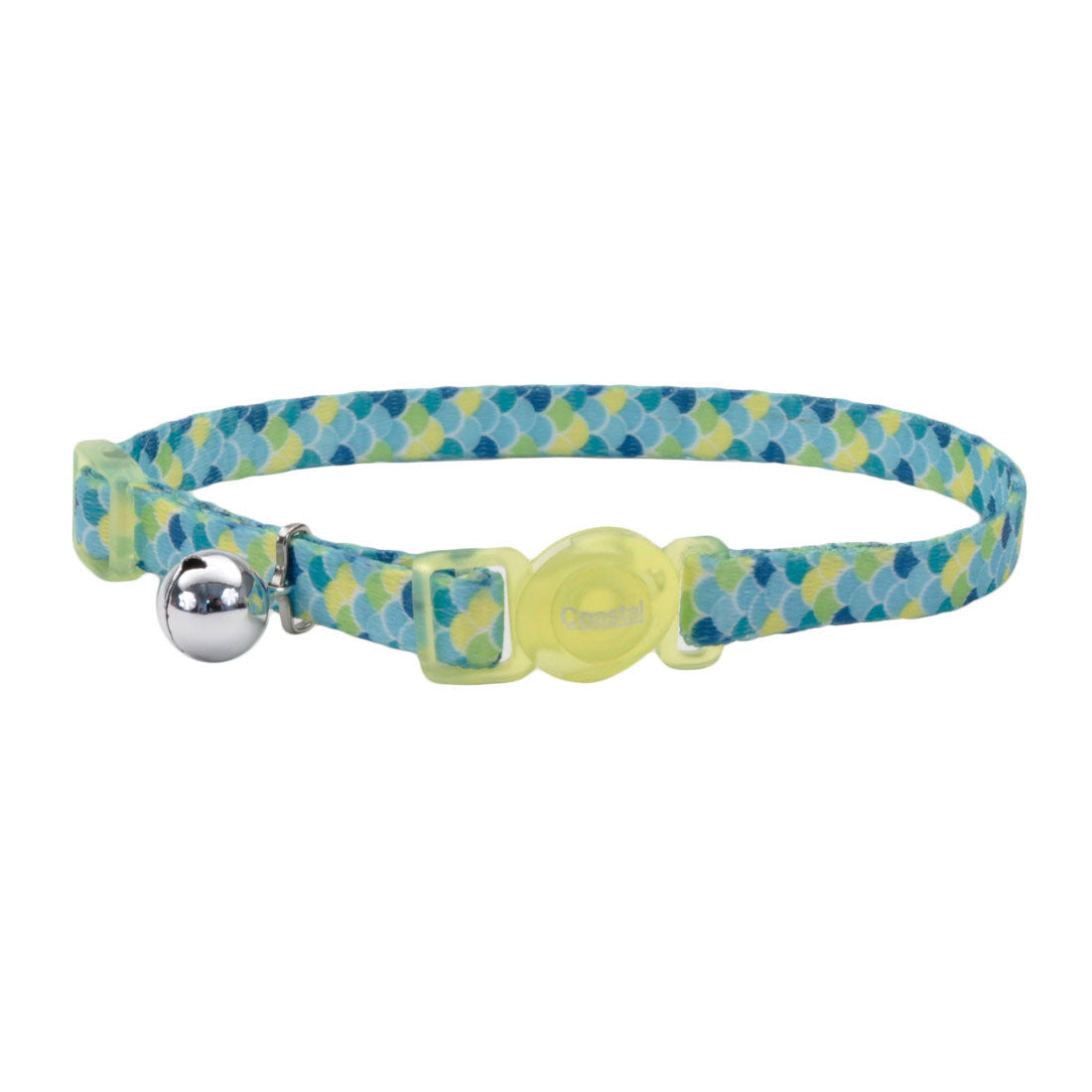 Coastal Safe Cat Fashion Adjustable Breakaway Collar Blue Fish