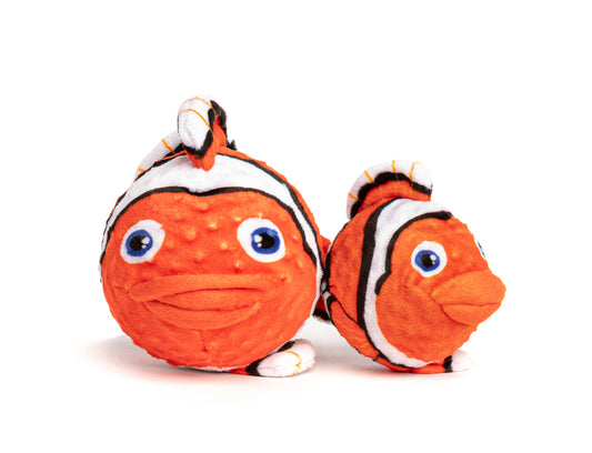 Fabdog Fabball Squeaky Dog Toy Clown Fish Lrg