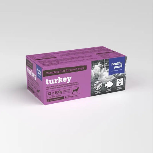 Healthy Paws Complete Dog Dinner Turkey 2.6lb