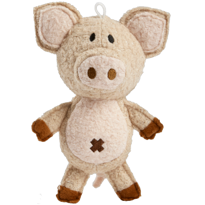 Spunky Pup® Woolies Plush Pig Dog Toy