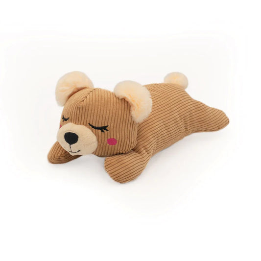 Zippy Paws Snoozie with Shhhqueaker - Bear