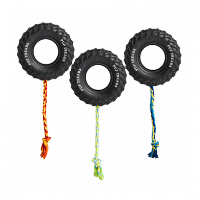 Spot Pup Treads with Rope Assorted Dog Toy 8" 50%OFF REG $14.99