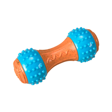 Spot® Bambone + Giggler Dumbbell Peanut Butter Flavor 5.5" Dog Toy