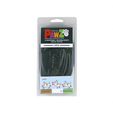 PAWZ Black Large Dog Boots