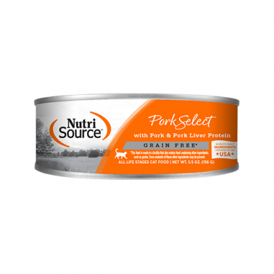 NutriSource Select Pork & Pork Liver Grain Free Cat Can 5.5oz