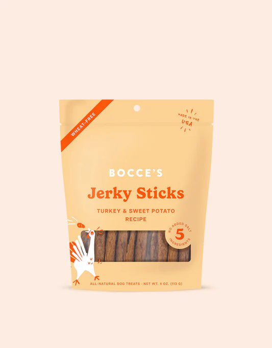 Bocce's Jerky Sticks - Turkey & Sweet Potato