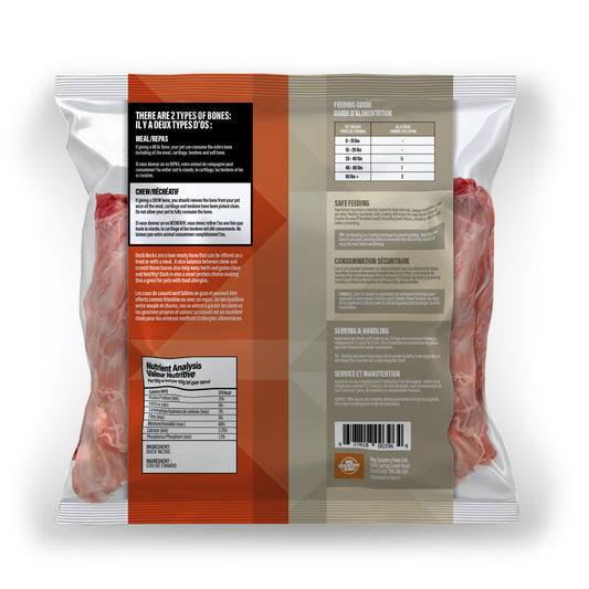 Big Country Raw Duck Necks 1lb - Skinless BCR