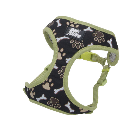 Coastal Ribbon Adjustable Dog Harness Navy Blue Plaid Small