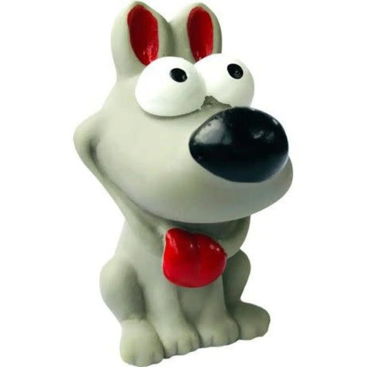 Bud'Z Latex Dog Squeaker Grey Dog 3.5in