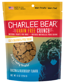 Charlee Bear Dog Treats Crunch Grain-Bacon and Blueberry Free 226g