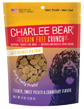 Charlee Bear Dog Treats Crunch Grain-Free Turkey, Sweet Potato and Cranberry 226g