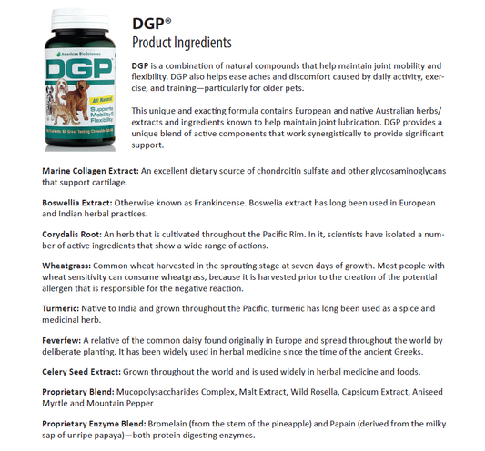 DGP (Dog Gone Pain) Joint Remedy for dogs