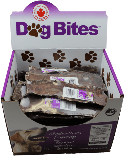 Dog Bites Beef Jerky Flattened Singles or save 10% off 60 case