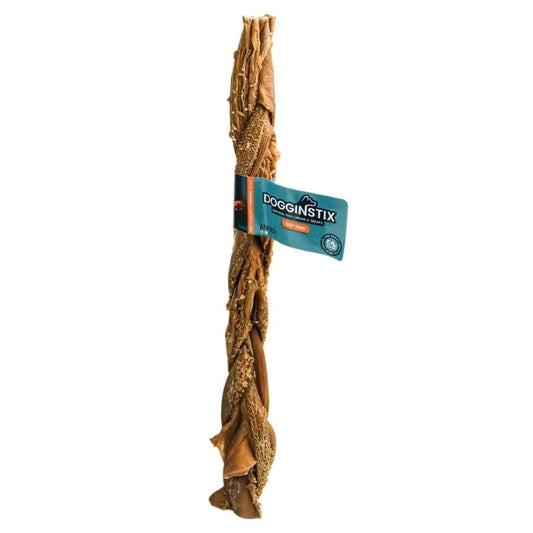 DOGGINSTIX Braided Beef Tripe 12" Natural Dog Chews & Treats