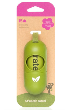 Earth Rated Poop Bag Dispenser 2.0 w/ 15 lavender bags