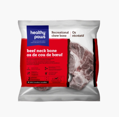 Healthy Paws - Frozen Beef Neck Bones - Medium - 2 pieces