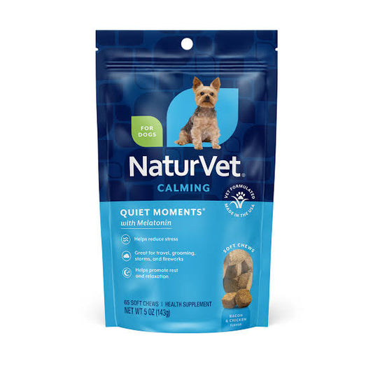 NaturVet Quiet Moments + Melatonin 65ct