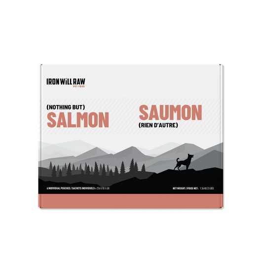 Iron Will 'Nothing But' Single Protein - Salmon 8oz Pouches - 4lb Box