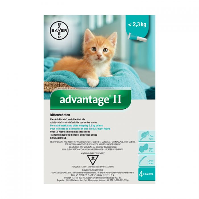 Advantage II For Cats 4kg+ (2 monthly doses)