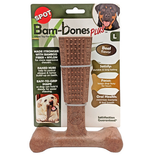 Spot Bambone Plus T Beef Dog Toy Large