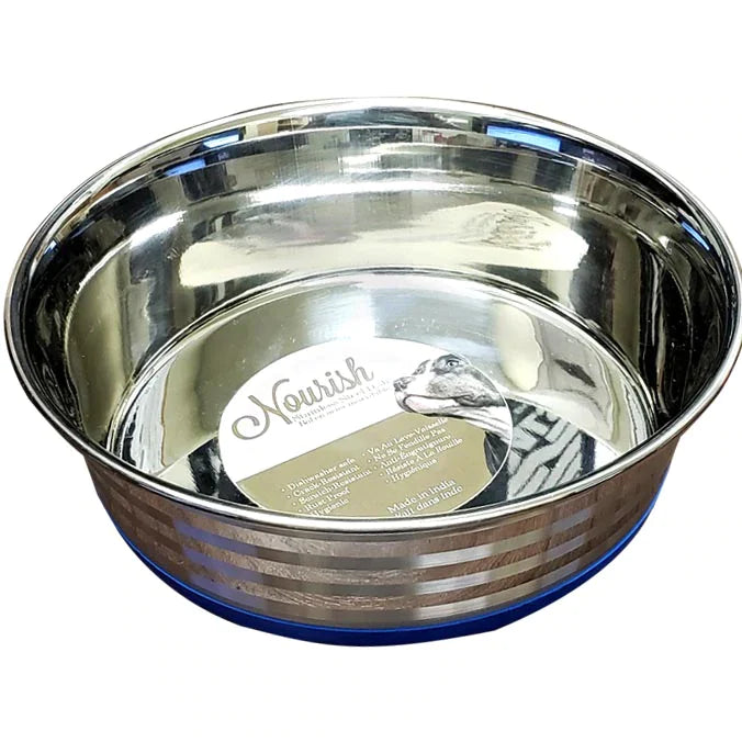 Nourish Stainless Steel Feeding Bowl - Non Slip 60oz