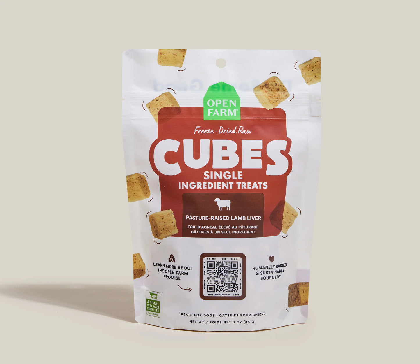 Open Farm Freeze-Dried Raw Cubes - Lamb Liver 3oz SALE