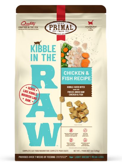 Primal Kibble In The Raw Chicken & Fish Recipe Cat 1.5lb