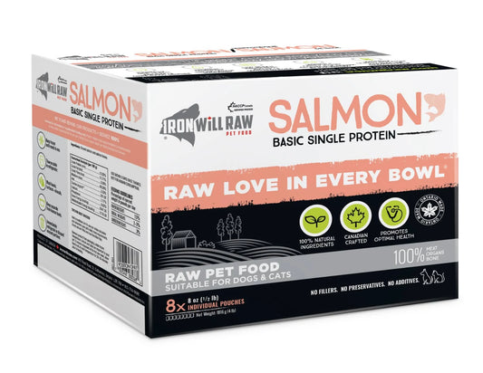 Iron Will Basic Salmon 8oz Pouches - 4lb Box