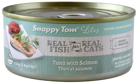 Snappy Tom Lites Healthy Tuna with Salmon Cat Food Cans 156g
