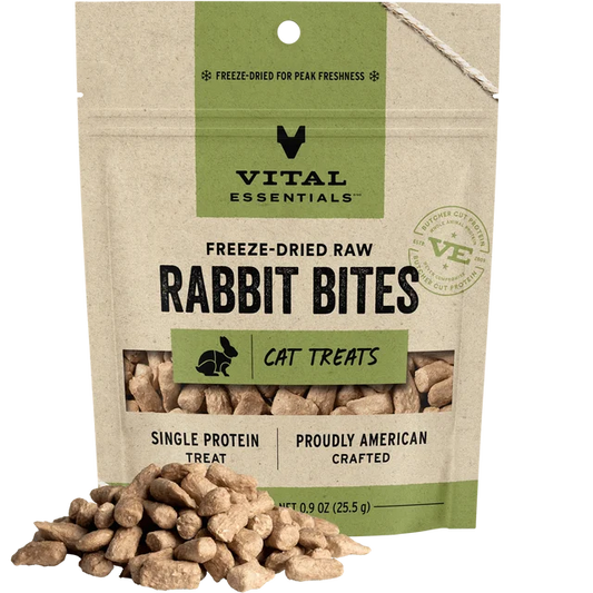 Vital Essentials Vital Cat Rabbit Bites Freeze Dried Treats 0.9oz