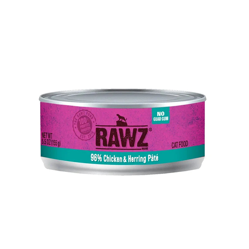 Rawz 96% Chicken & Herring Cat Can Formula 5.5oz