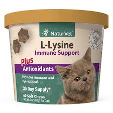 Naturvet L-Lysine Immune Support plus Antioxidants for cats (60 soft chews)