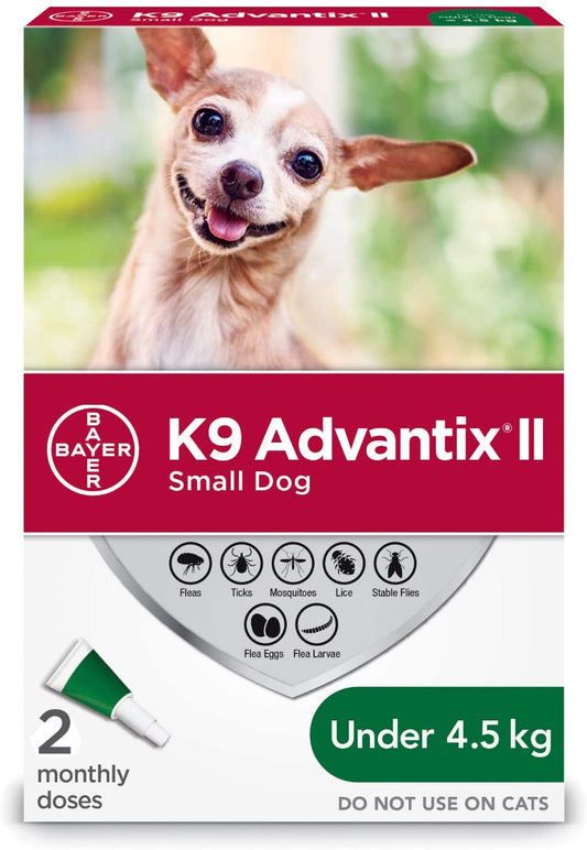 K9 Advantix ll Small under 4.5kg (2 monthly doses)