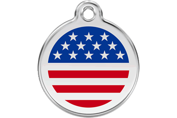 Red Ding American Flag Tag