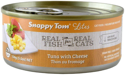 Snappy Tom Lites Healthy Tuna with Cheese Cat Food Cans 156g