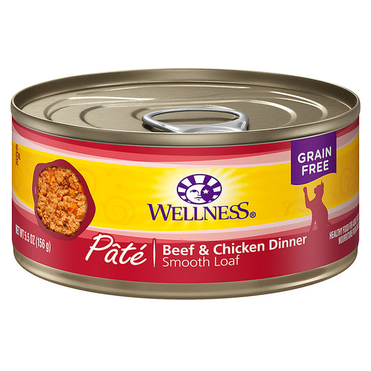 Wellness Beef & Chicken Pate Cat Can 5.5oz