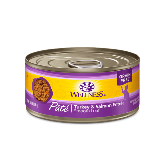 Wellness Turkey & Salmon Pate Cat Can 5.5oz SALE